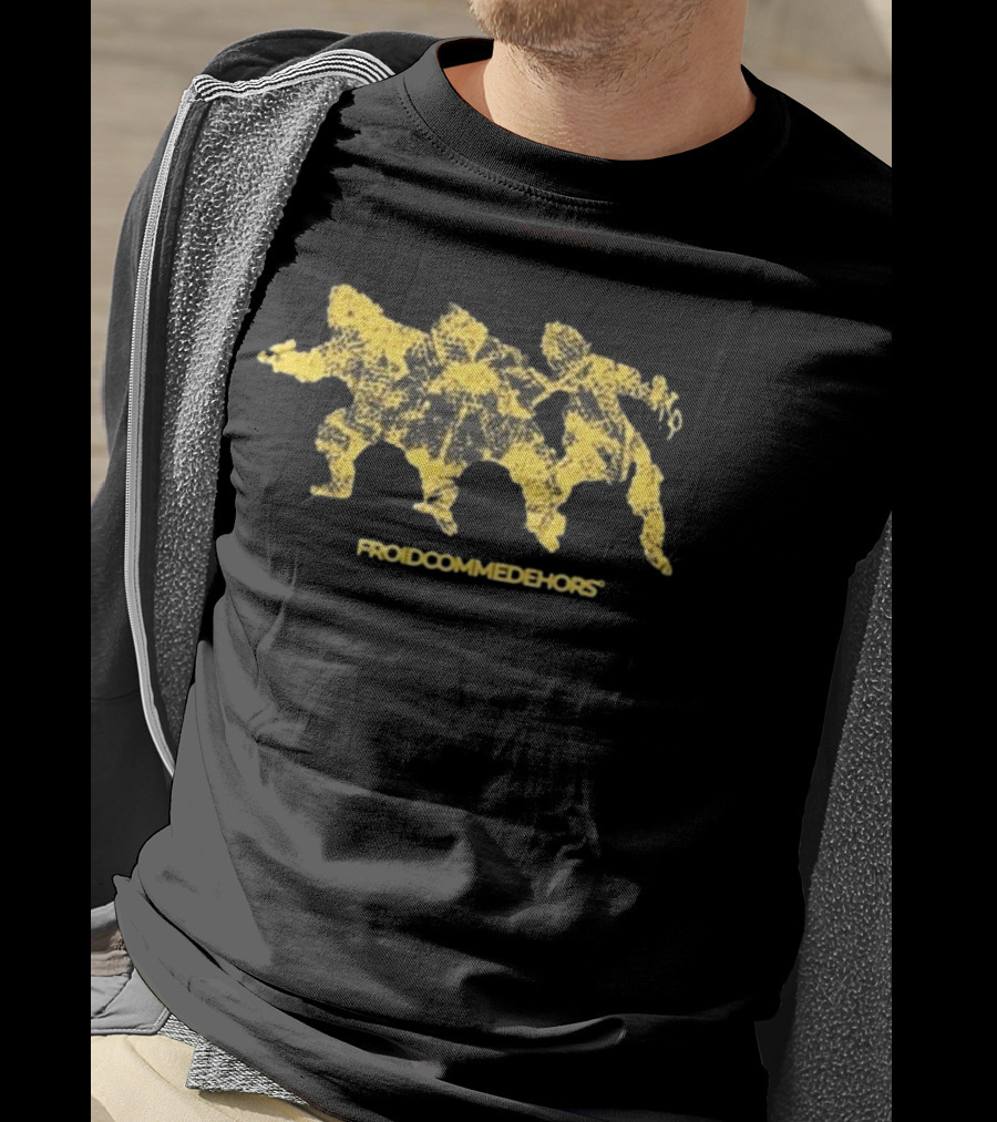Malo Froidcommedehors Black Yellow T-Shirt