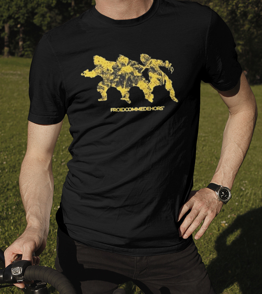 Malo Froidcommedehors Black Yellow T-Shirt