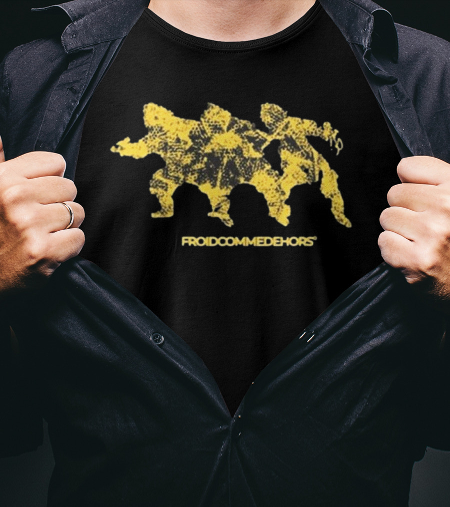 Malo Froidcommedehors Black Yellow T-Shirt