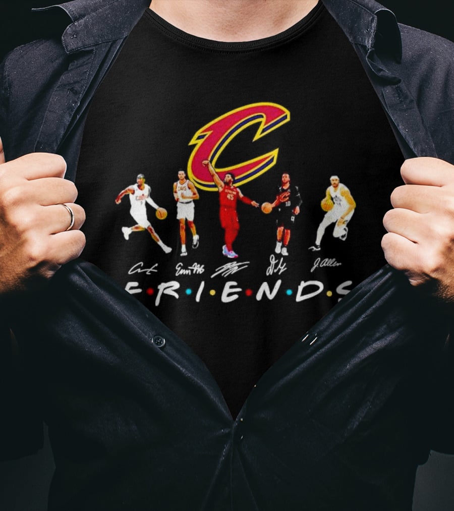 Cleveland Cavaliers Friends Players Signatures T-Shirt