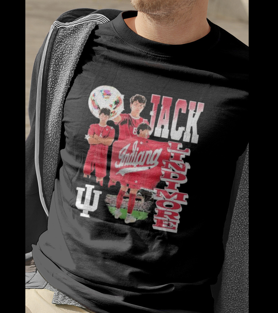 Jack Lindimore Indiana Hoosiers Soccer Retro Player T-Shirt