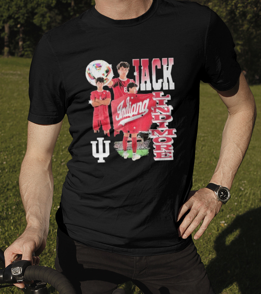 Jack Lindimore Indiana Hoosiers Soccer Retro Player T-Shirt