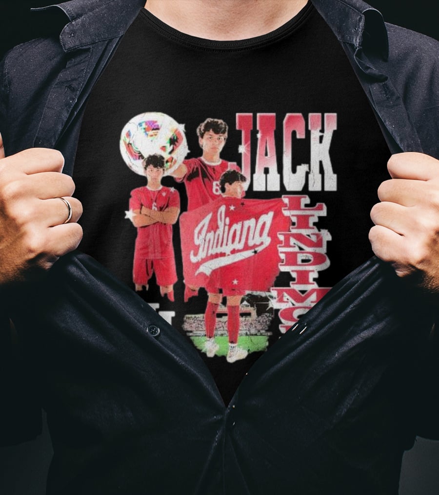 Jack Lindimore Indiana Hoosiers Soccer Retro Player T-Shirt