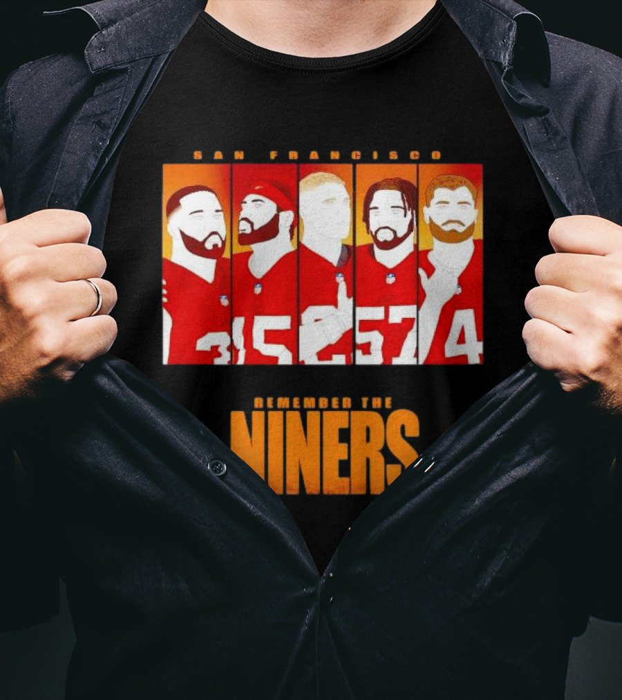 San Francisco 49ers Remember The Niners Players Red Jerseys T-Shirt
