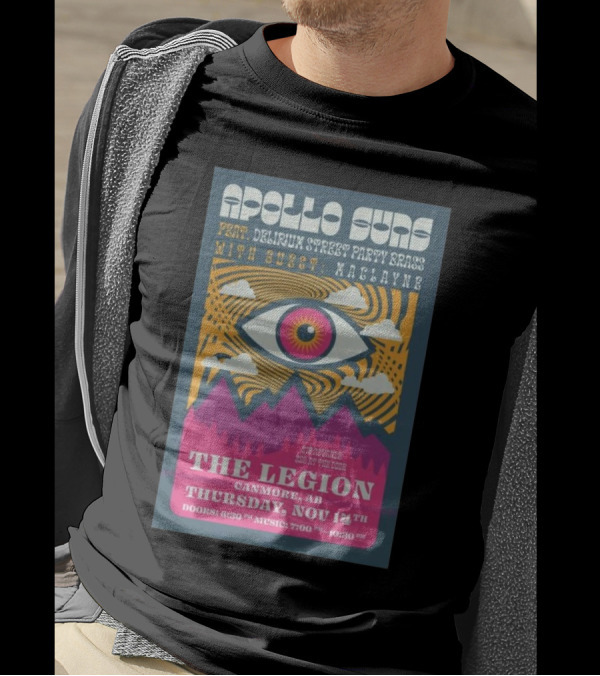 Apollo Suns At The Legion Canmore AB Nov 14 2024 Featuring Delirium Street Party Brass With Guest Maclayne T-Shirt