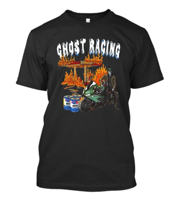 Ghost Racing MR12 Flames Motorcycle 87 Ghost T-Shirt