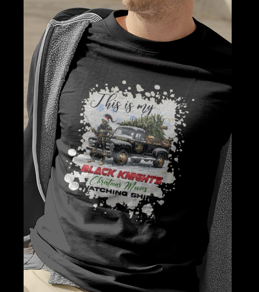 This Is My Black Knights Christmas Movies Watching T-Shirt