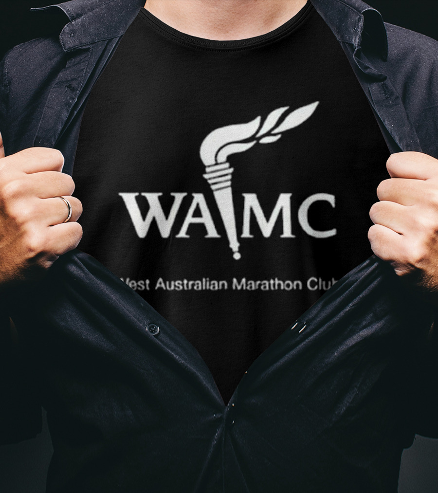 WAMC Torch Logo West Australian Marathon Club T-Shirt