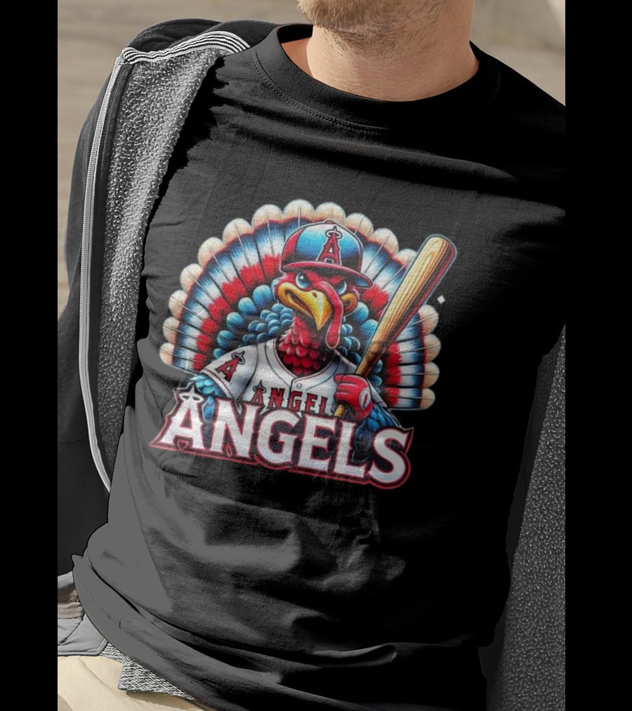 Happy Thanksgiving Los Angeles Angels Baseball Turkey T-Shirt