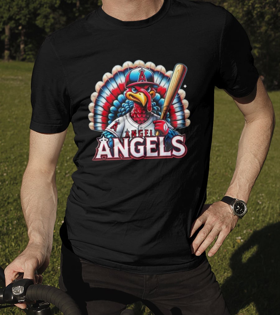 Happy Thanksgiving Los Angeles Angels Baseball Turkey T-Shirt