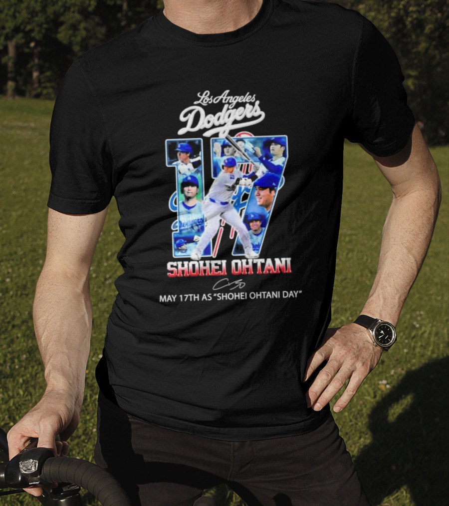 Los Angeles Dodgers Shohei Ohtani 17 May 17th As Shohei Ohtani Day Signature T-Shirt