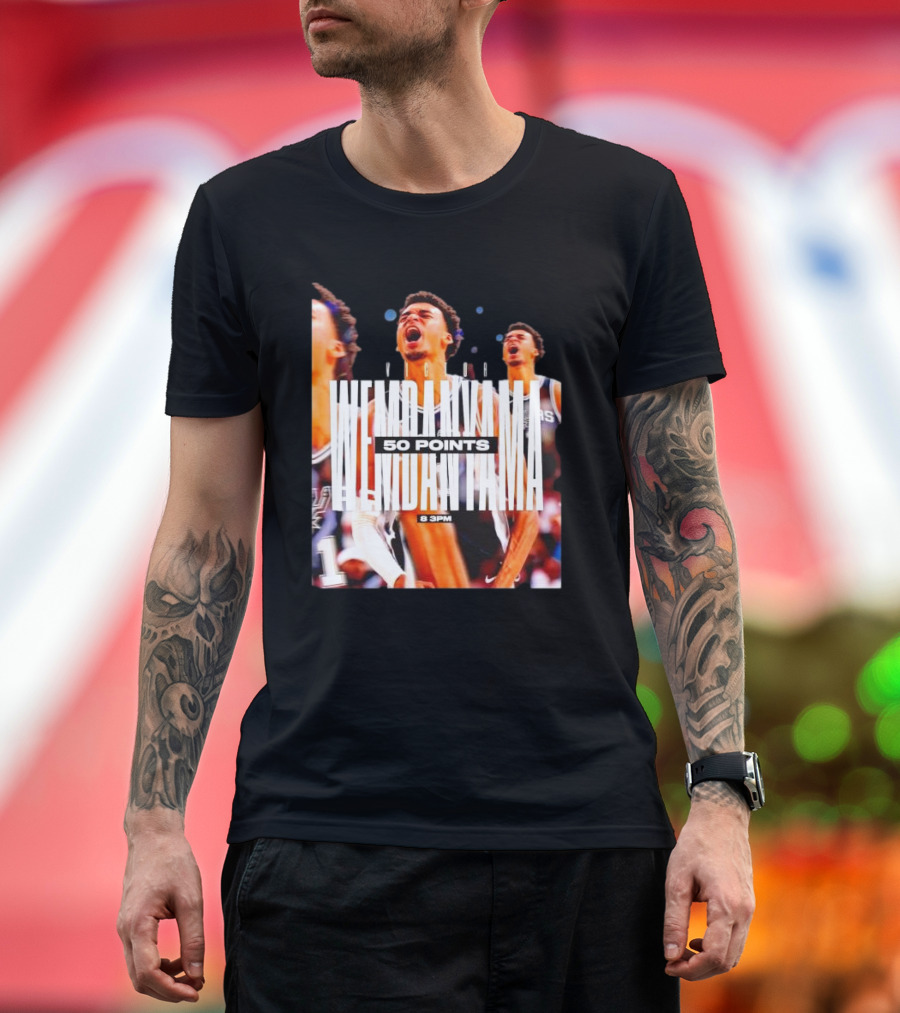 Victor Wembanyama Spurs 50 Points 8 PM T-Shirt