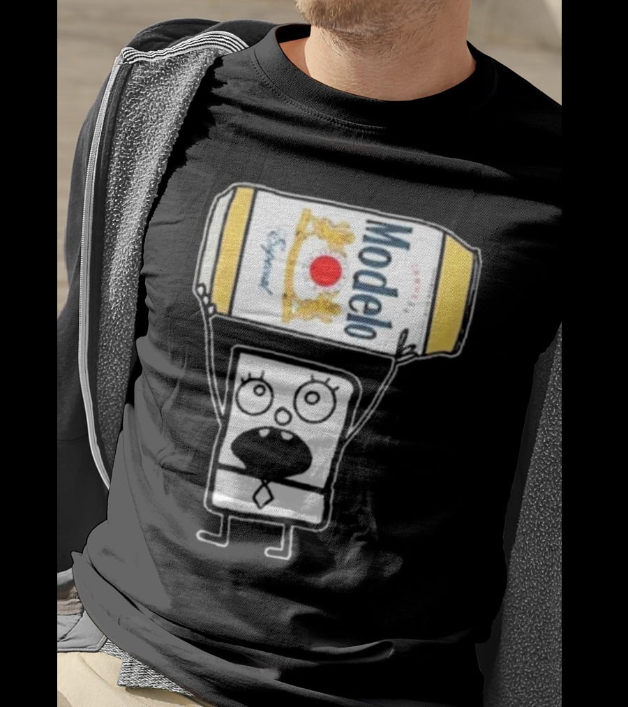Doodlebob Lifting Modelo Especial Beer Can T-Shirt