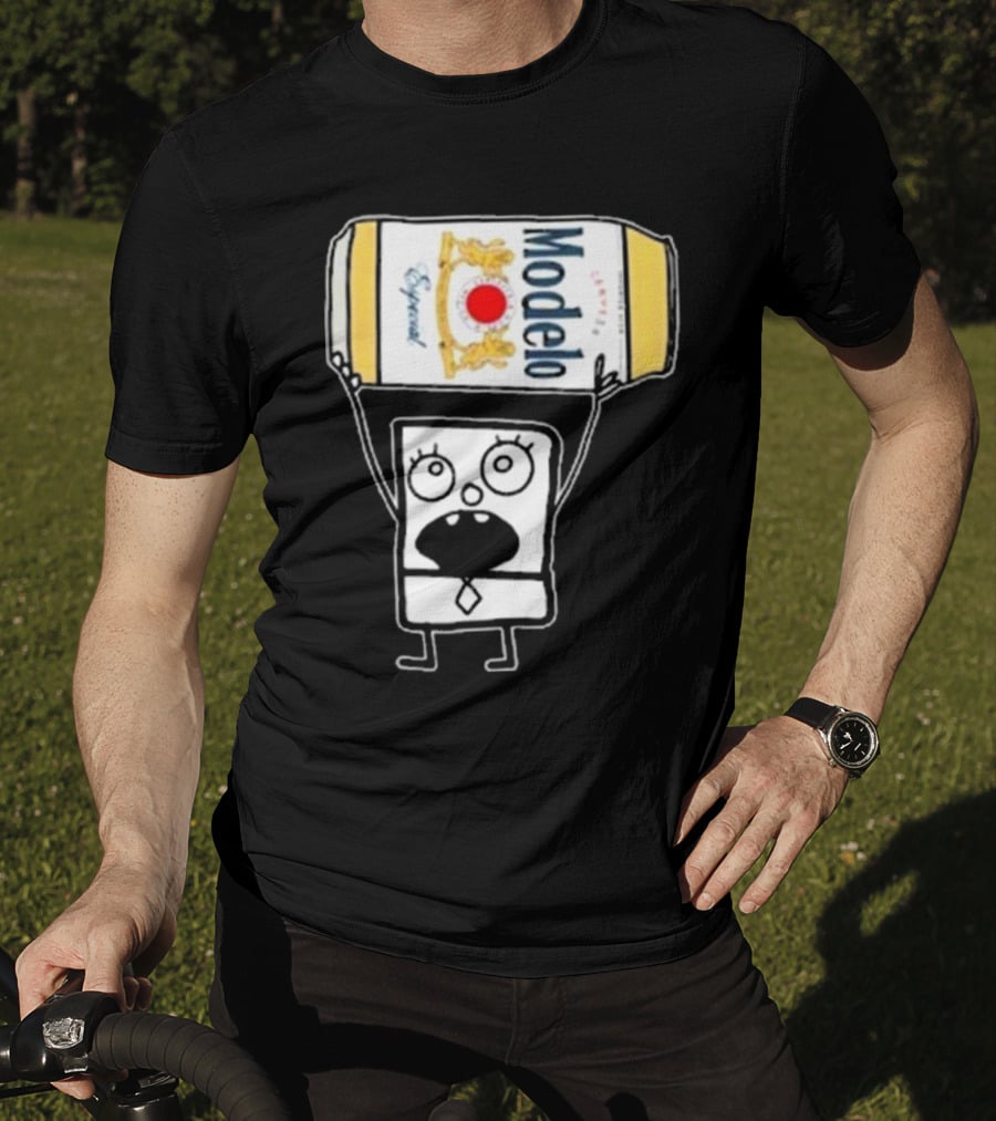 Doodlebob Lifting Modelo Especial Beer Can T-Shirt