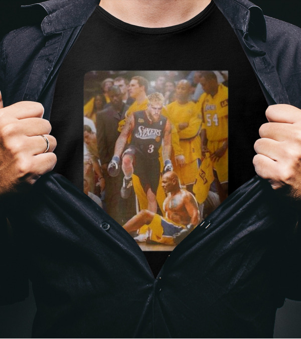 Jake Paul Iverson Step Over Mike Tyson Lakers Sixers T-Shirt