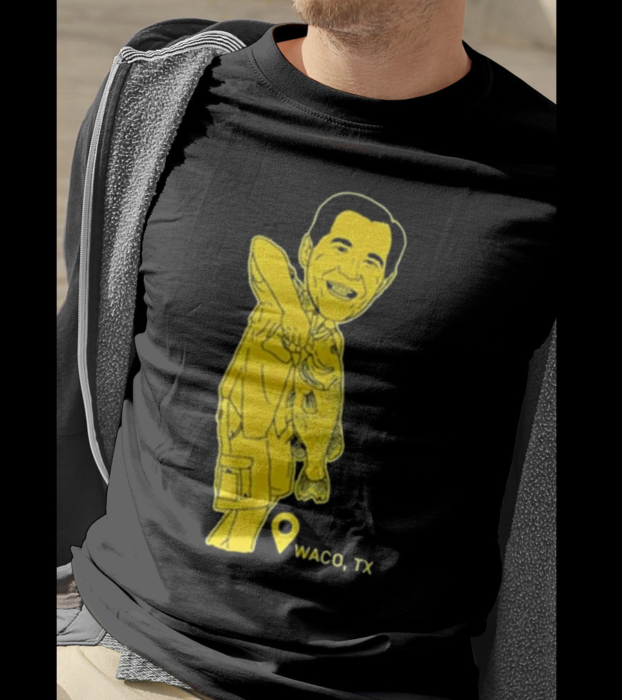 Scott Drew Fishing Caricature Waco TX T-Shirt