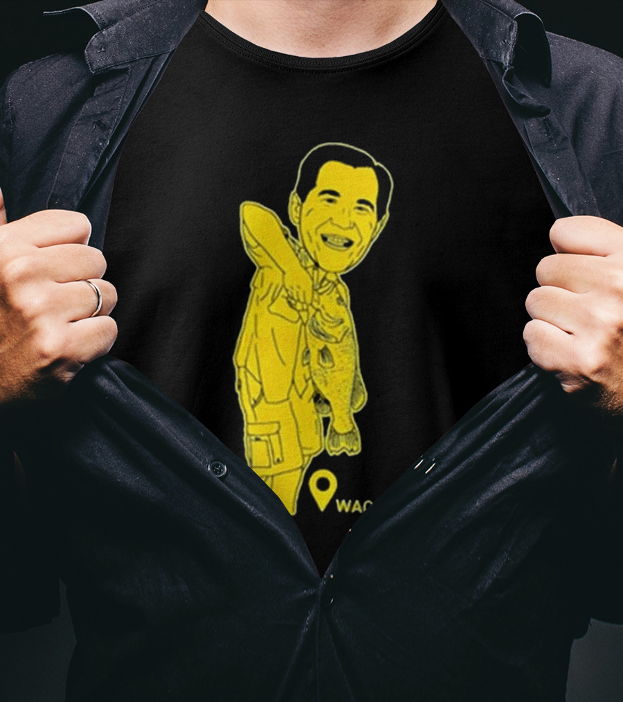 Scott Drew Fishing Caricature Waco TX T-Shirt