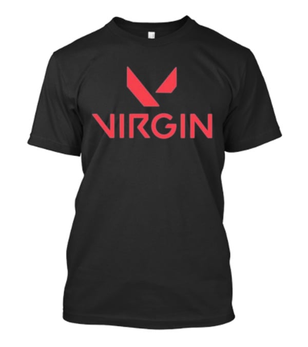 Woahryan Virgin Valorant Logo Style Red Gamers T-Shirt