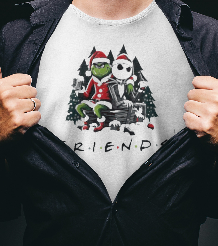 Grinch And Jack Skellington Christmas Friends T-Shirt