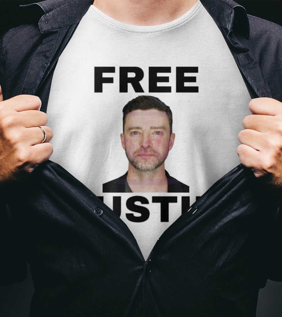Free Justin Timberlake Shot Mugshot T-Shirt
