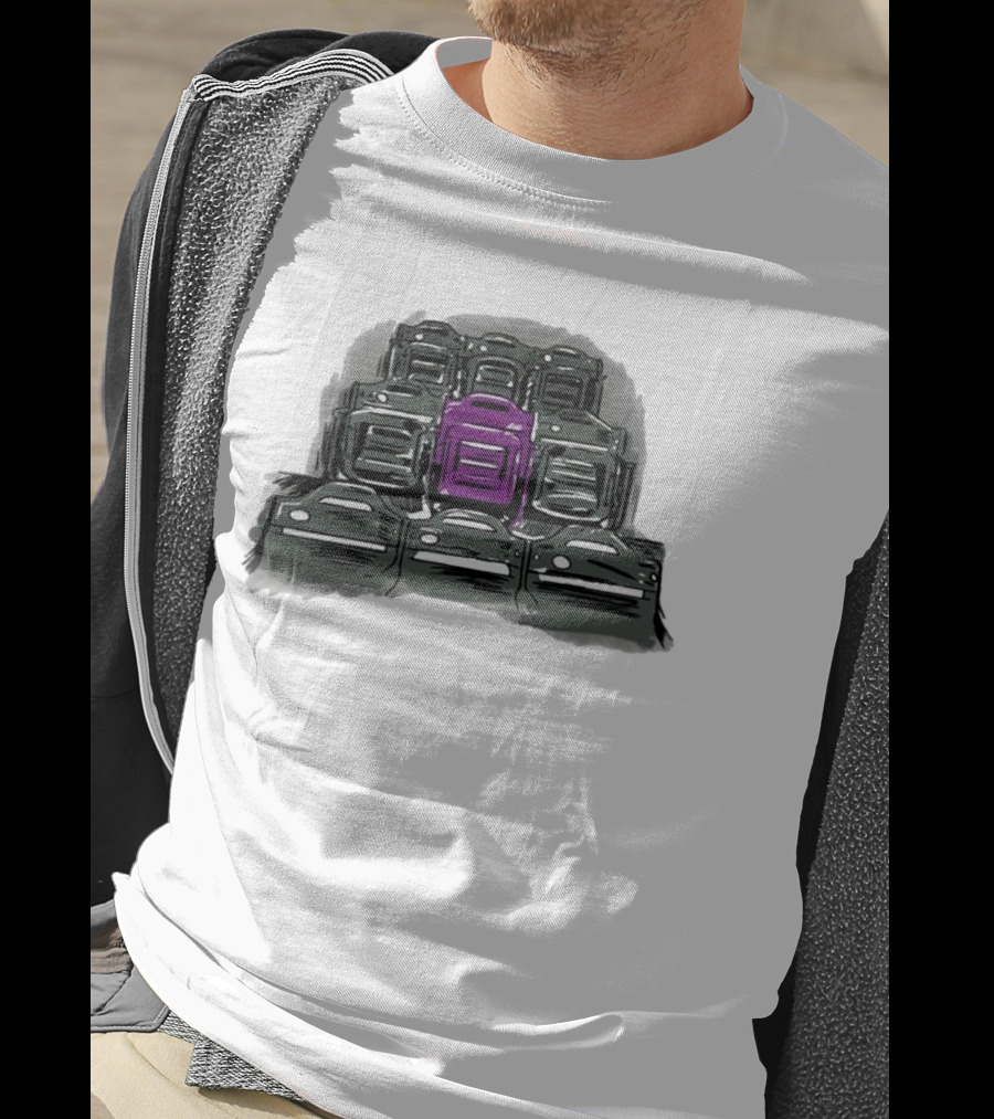 Grimace The Purple Seat Among Gray Car Seats T-Shirt
