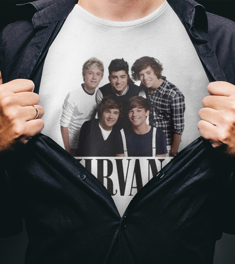 Nirvana One Direction Mashup Fan Shirt Image T-Shirt