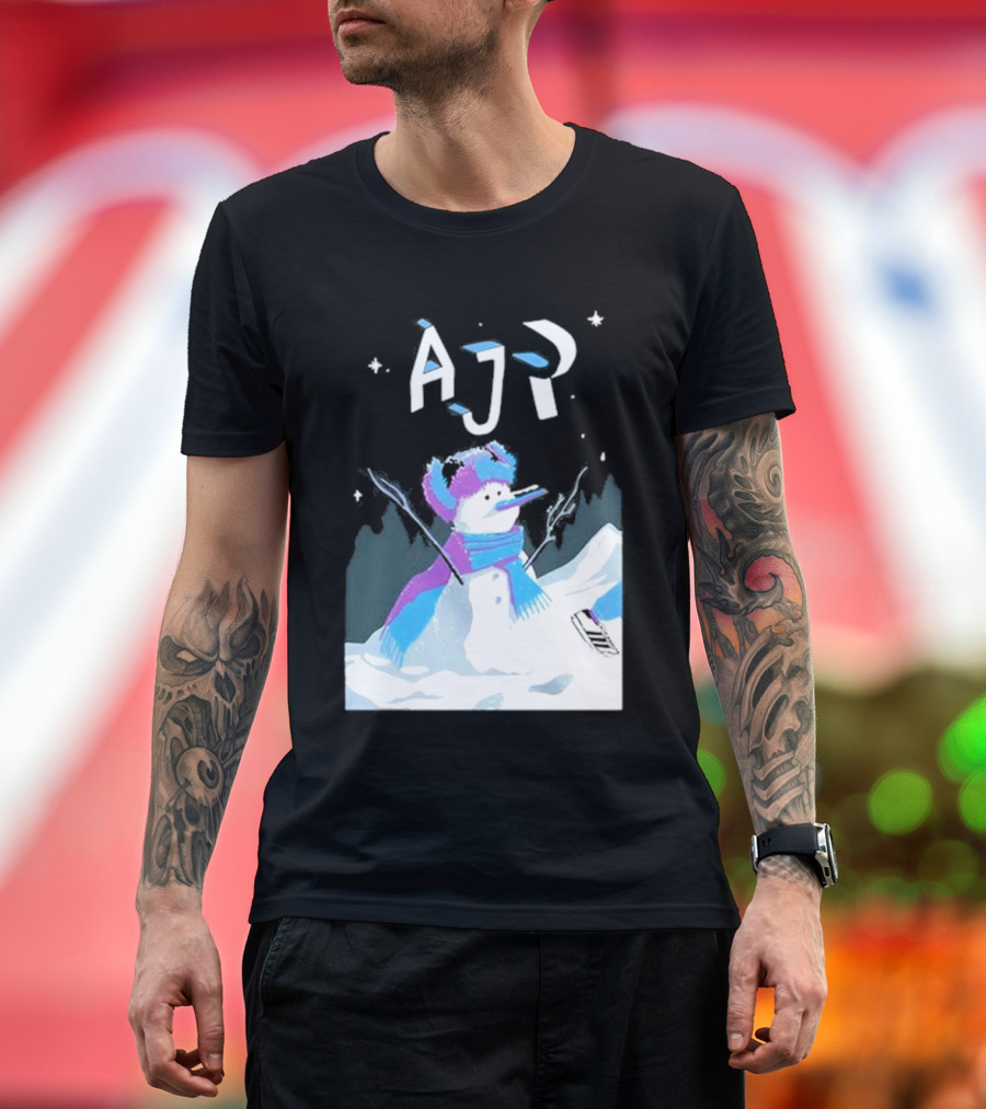 AJR Brothers 2024 Snowman Winter Scene T-Shirt