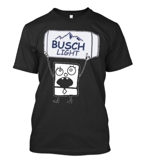 Doodlebob Holding Busch Light Can T-Shirt