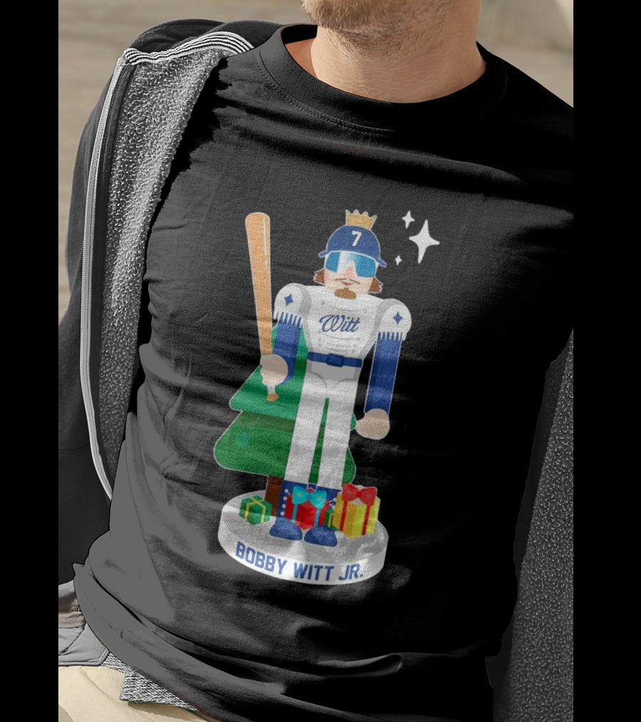 Bobby Witt Jr. MLBPA Nutcracker Baseball Bat Christmas Gifts T-Shirt