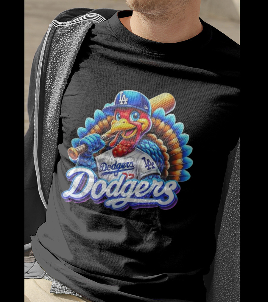 Dodgers Thanksgiving LA Baseball Turkey T-Shirt