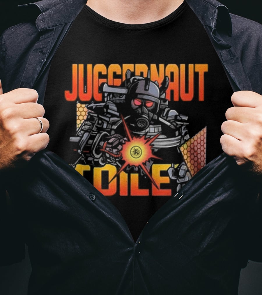Juggernaut Toilet Gas Mask Warrior Explosion T-Shirt