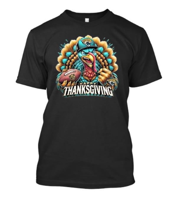 Happy Thanksgiving Jacksonville Jaguars Football Turkey NFL T-Shirt