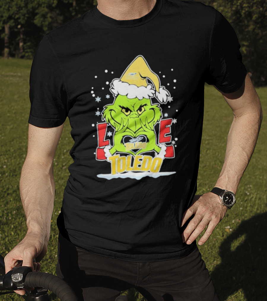 Grinch Love Toledo Rockets Football Christmas T-Shirt