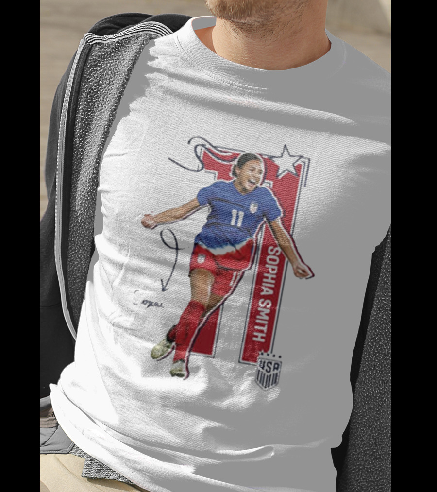 USWNT Sophia Smith 11 USA Signature T-Shirt
