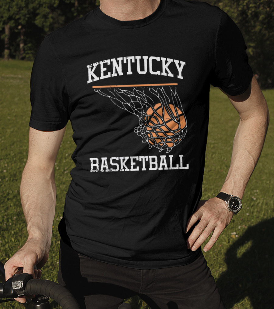 Kentucky Basketball Hoop Swoosh Net T-Shirt