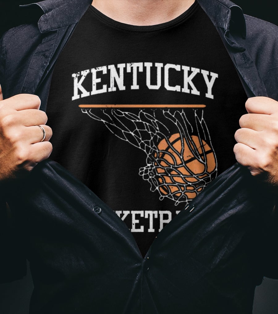 Kentucky Basketball Hoop Swoosh Net T-Shirt
