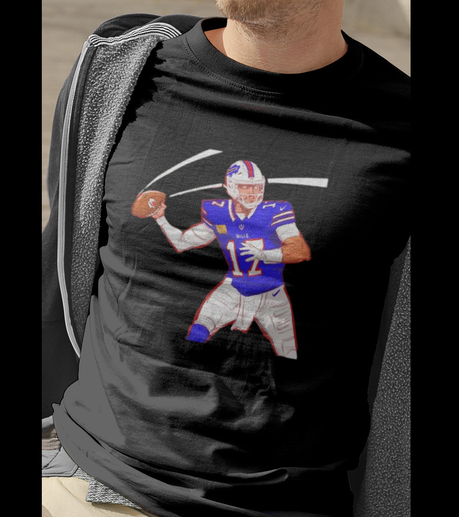 Josh Allen Buffalo Bills Victory Monday Cartoon Football Player T-Shirt