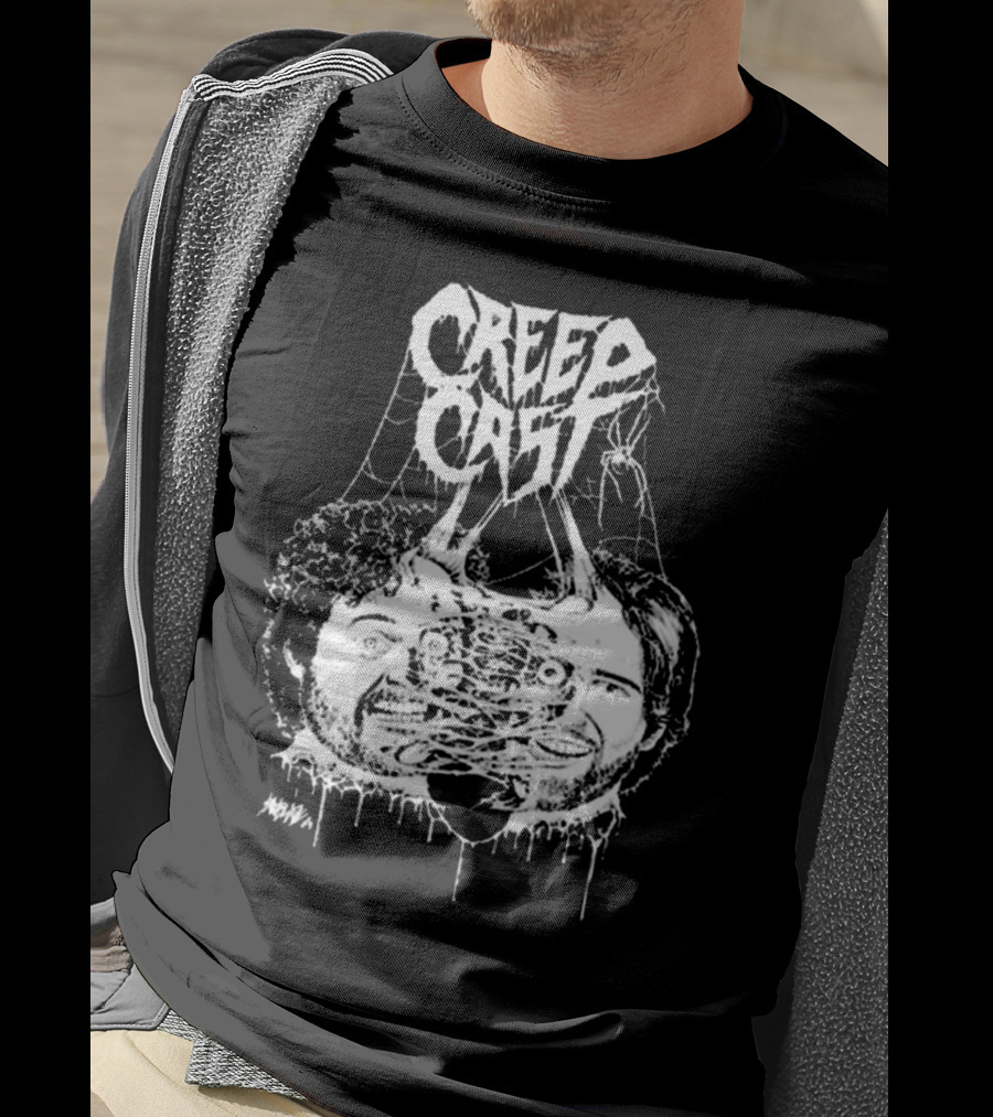 Creep Cast Webbed Faces Papa Meat T-Shirt