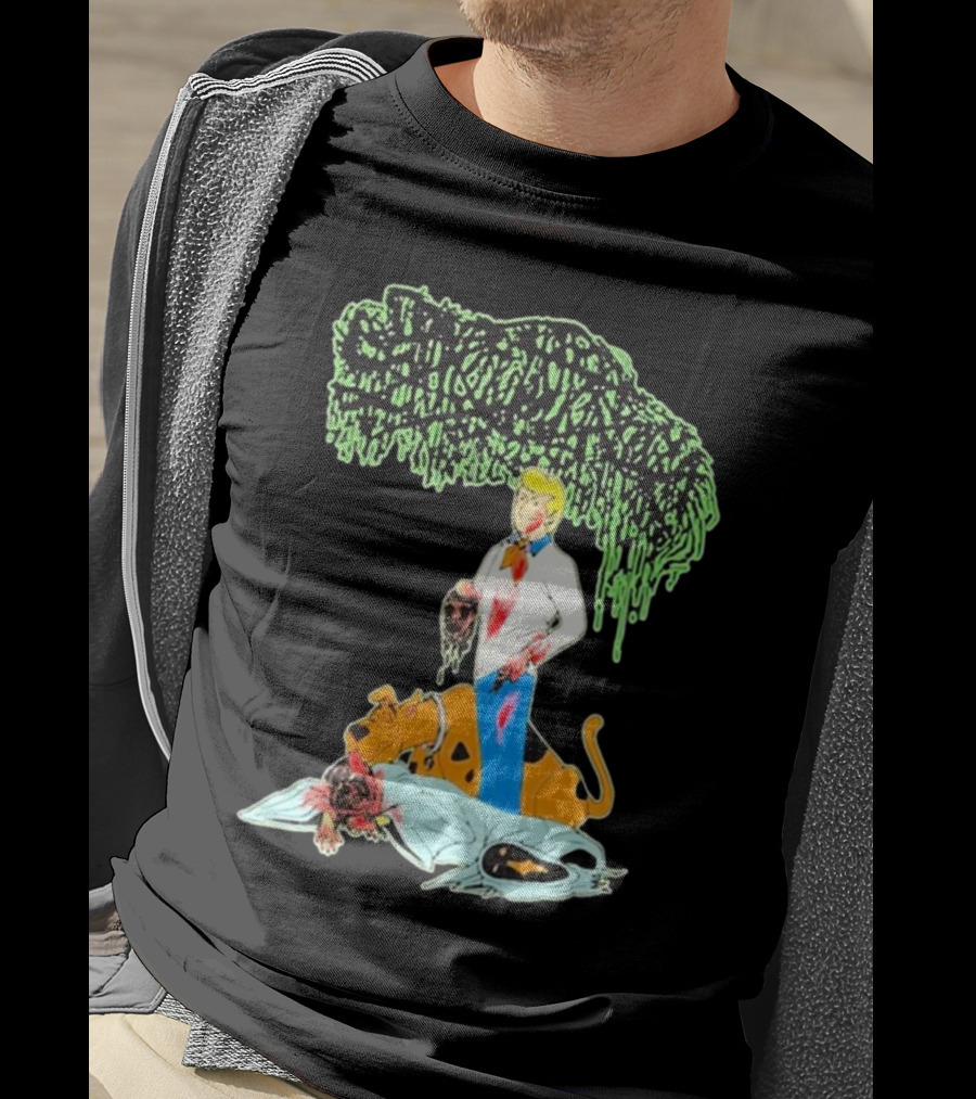 Sanguisugabogg Groovy Horror Parody Fred And Shaggy Scooby-Doo Scene T-Shirt