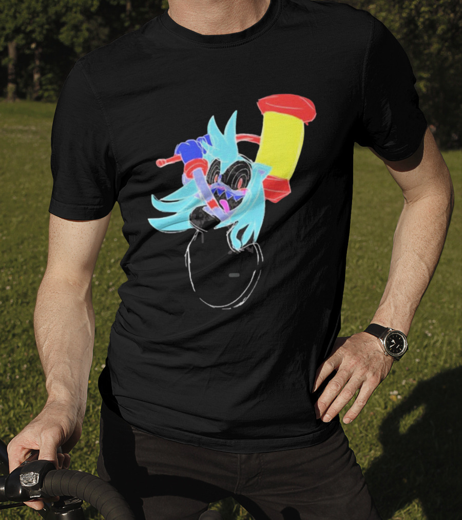 Spud Gun Hammer Time Neon Cartoon Character T-Shirt