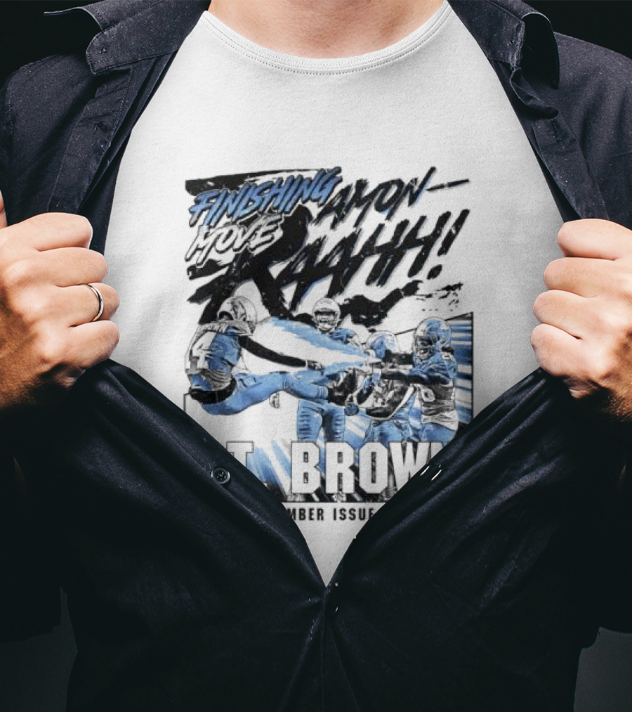 Finishing Move Amon-R-Aahhh St. Brown Vol. 18 November Issue T-Shirt