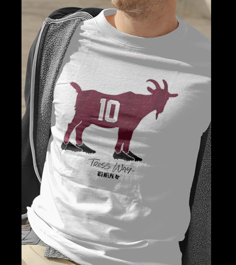 Tress Way 10 Punt Goat Washington Commanders NFLPA T-Shirt