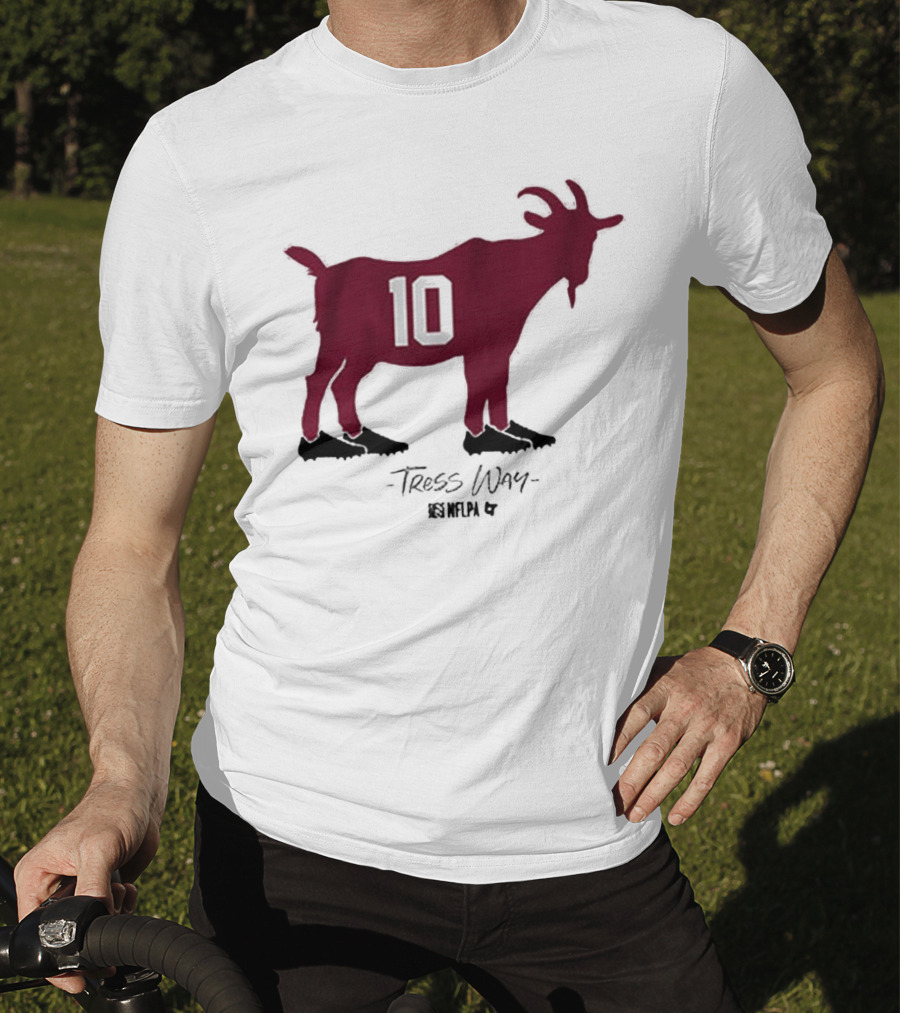 Tress Way 10 Punt Goat Washington Commanders NFLPA T-Shirt