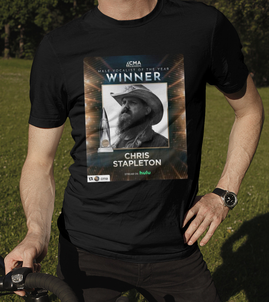 CMA Awards Male Vocalist Of The Year Winner Chris Stapleton Stream On Hulu T-Shirt
