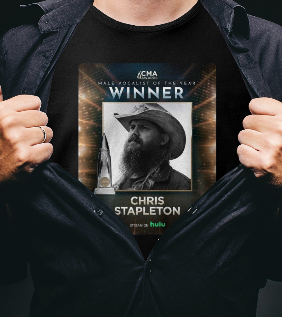 CMA Awards Male Vocalist Of The Year Winner Chris Stapleton Stream On Hulu T-Shirt
