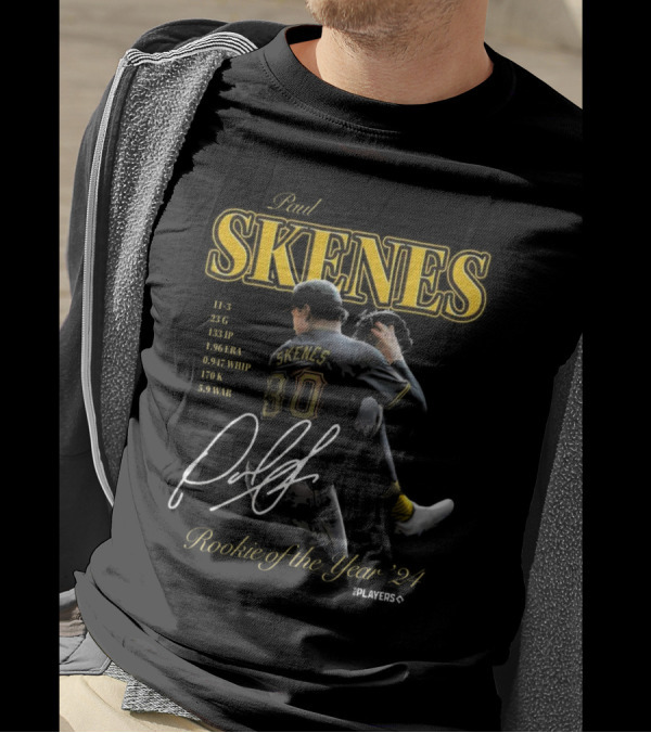 Paul Skenes 2024 Rookie Of The Year '24 Signature Stats Players T-Shirt