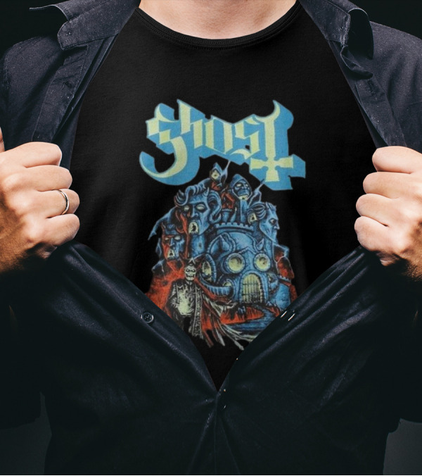Ghost Band Robot Castle Glow In The Dark T-Shirt