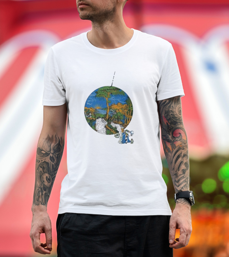 Fleet Foxes Sun Giant Scenic Nature Tree and Mountains T-Shirt