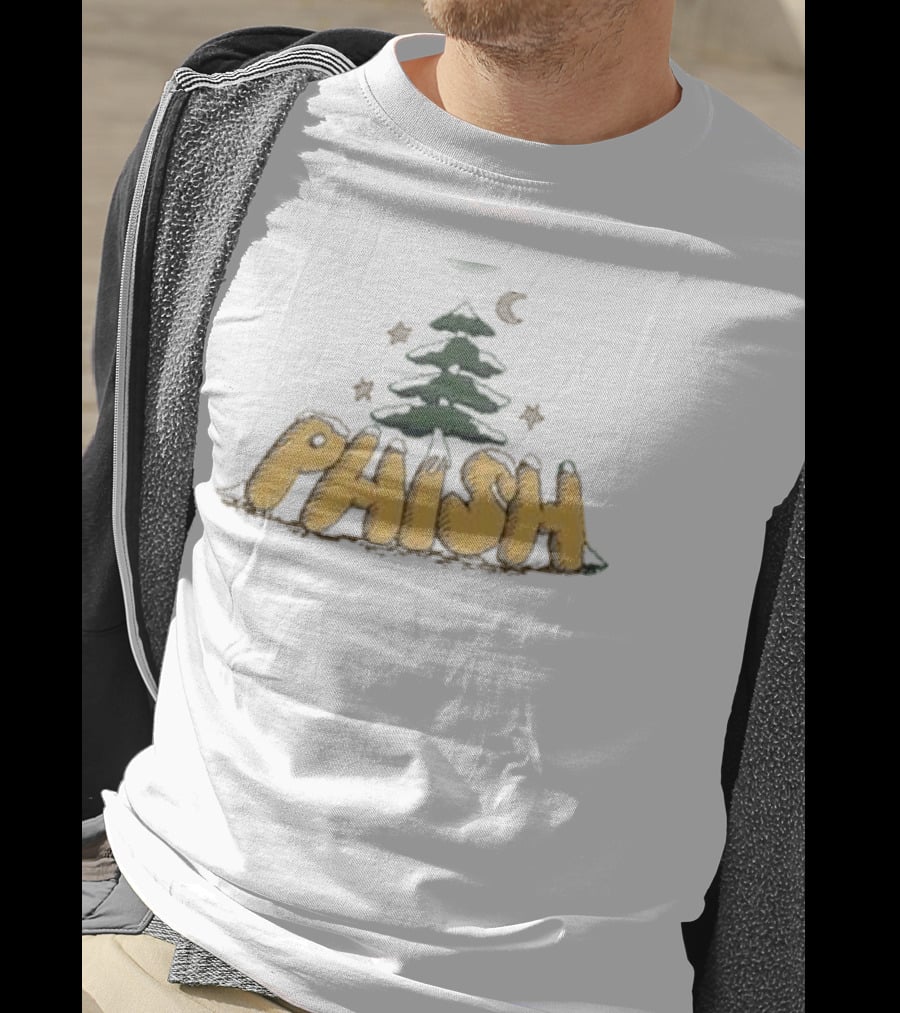Phish Lodgewood Christmas Tree Snow Stars Moon T-Shirt