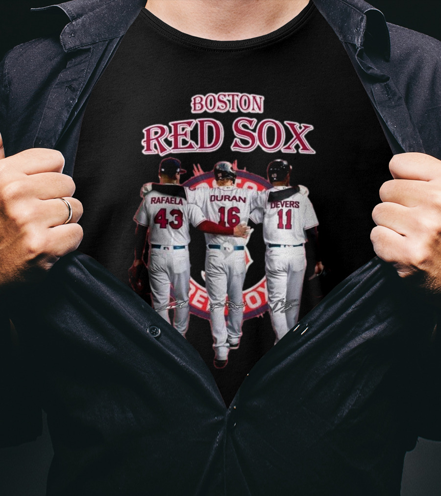 Boston Red Sox Rafaela Duran Devers 43 16 11 Signatures T-Shirt